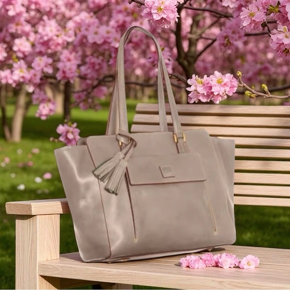 DOONEY & BOURKE East West Florentine Leather Tote in Elephant $498 MSRP NEW - Picture 16 of 16